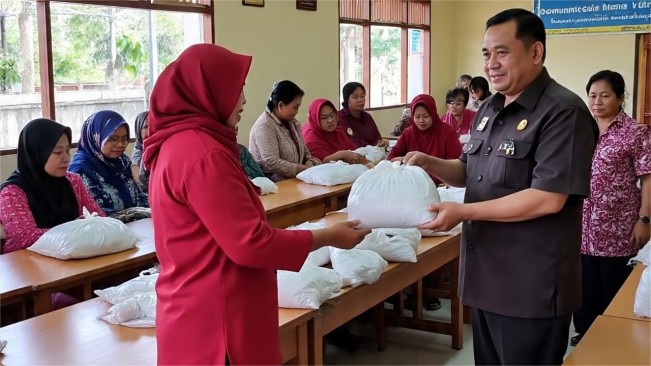 Bansos  beras 10 kg pada Agustus 2025. (Meta AI)